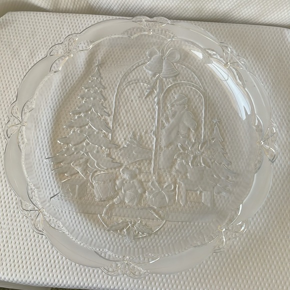 Vintage 1992 Crystal Clear Studios  Christmas Joy 14” Platter - Picture 5 of 5